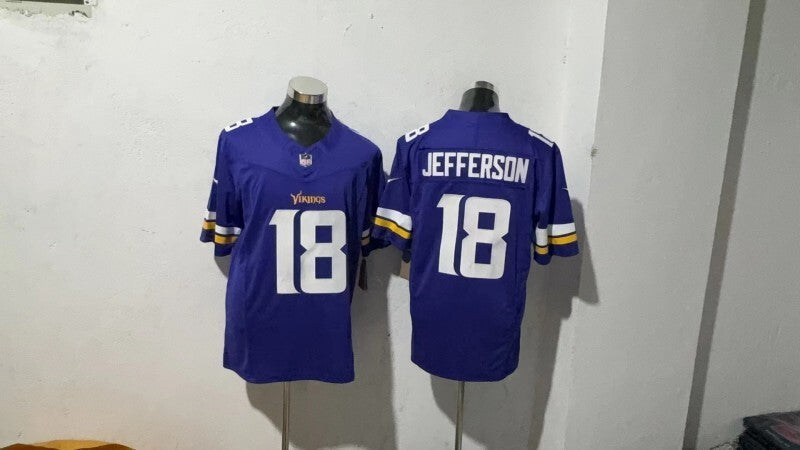 Minnesota Vikings #18 Justin Jefferson Style 5 Football Jersey football jersey product view 1