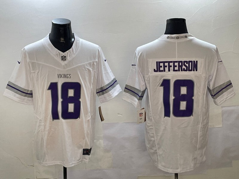 Minnesota Vikings #18 Justin Jefferson Vikings Retro V3 Style 2 Football Jersey football jersey product view 1