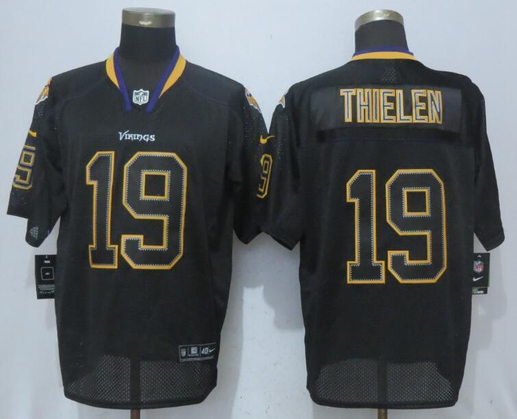 Minnesota Vikings #19 Adam Thielen Lights Out Black Elite Jersey Football Jersey football jersey product view 1