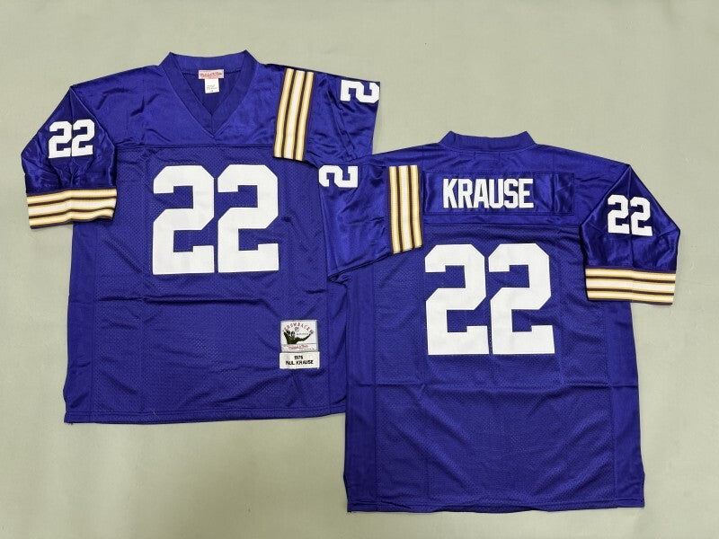 Minnesota Vikings #22 Paul Krause Minnesota Vikings Style 2 Football Jersey football jersey product view 1