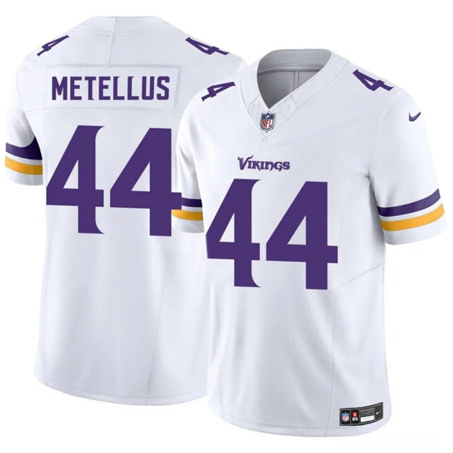 Minnesota Vikings #44 Josh Metellus White 2025 F.U.S.E. Vapor Untouchable Football Jersey football jersey product view 1