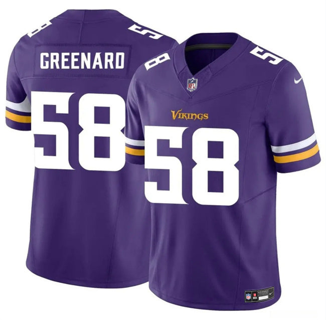 Minnesota Vikings #58 Jonathan Greenard Purple 2025 F.U.S.E. Vapor Untouchable Football Jersey football jersey product view 1