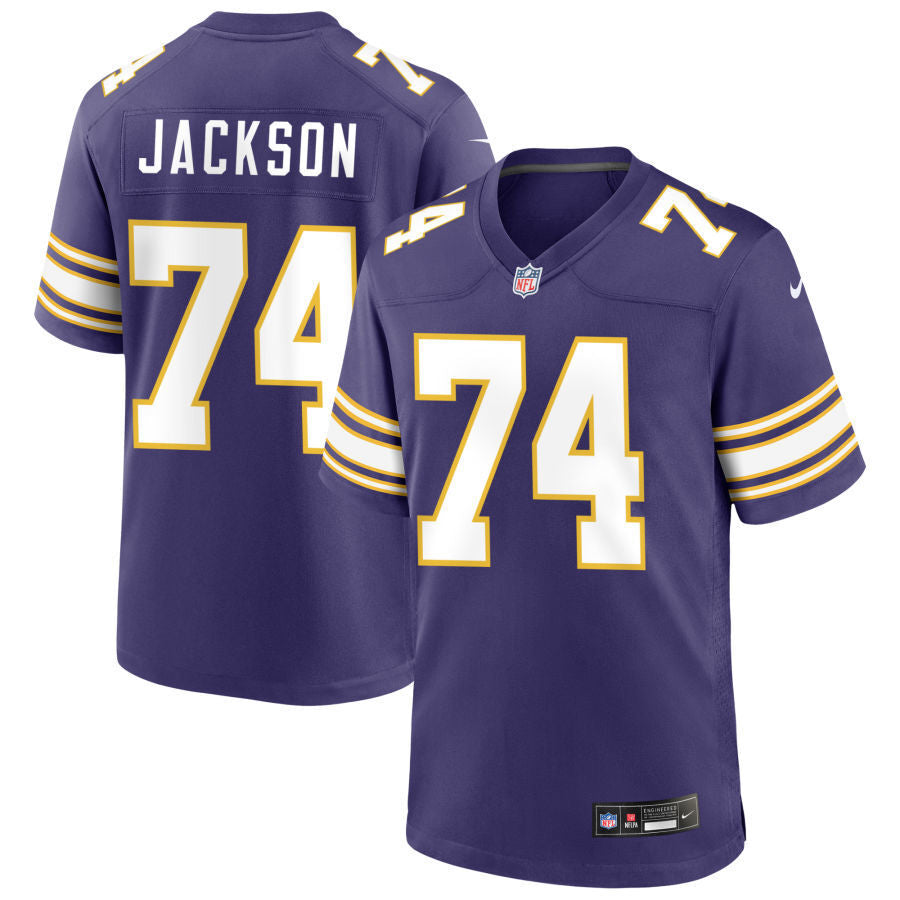 Minnesota Vikings #74 Donovan Jackson Style 3 Football Jersey football jersey product view 1