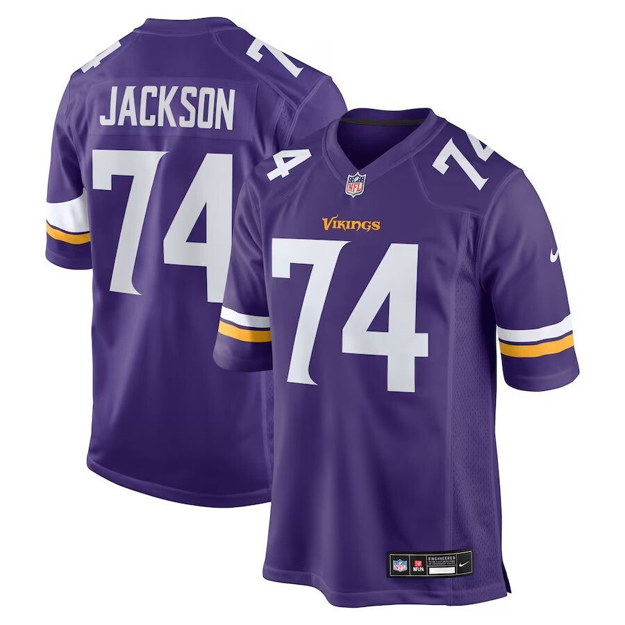 Minnesota Vikings #74 Donovan Jackson Style 4 Football Jersey football jersey product view 1