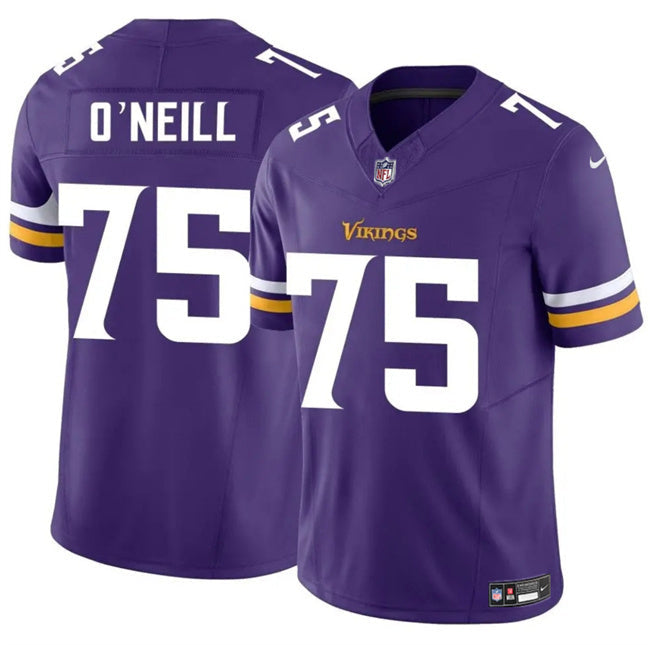 Minnesota Vikings #75 Brian O’Neill Purple 2025 F.U.S.E. Vapor Untouchable Football Jersey football jersey product view 1