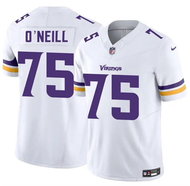 Minnesota Vikings #75 Brian O’Neill White 2025 F.U.S.E. Vapor Untouchable Limited Football Jersey football jersey product view 1