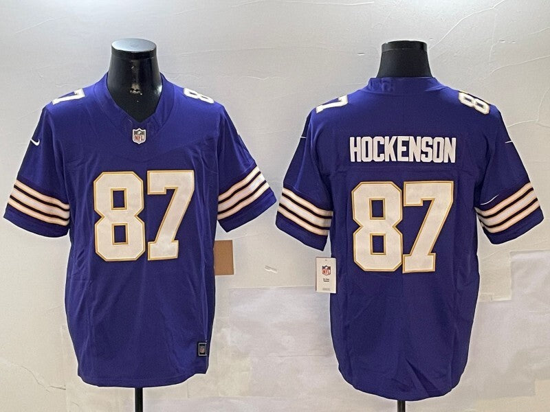 Minnesota Vikings #87 T.J. Hockenson Vikings Retro V3 Style 2 Football Jersey football jersey product view 1