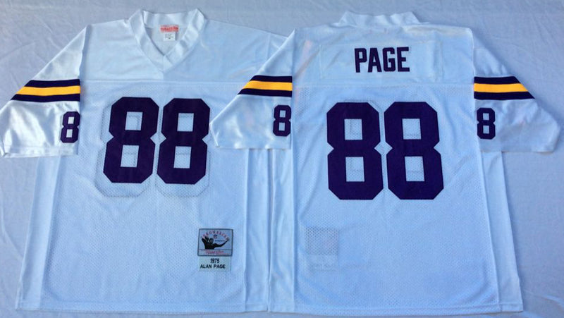 Minnesota Vikings #88 Alan Page 1975 Throwback Style 2 Football Jersey football jersey product view 1