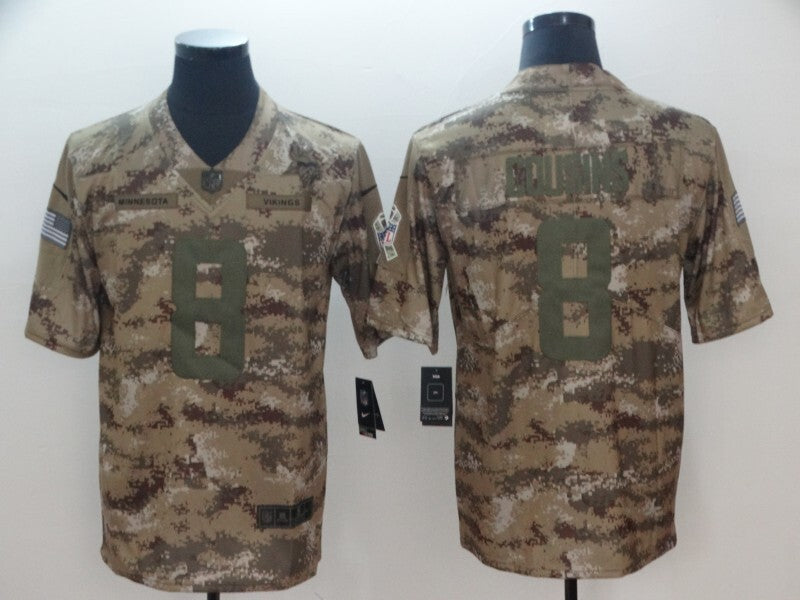 Minnesota Vikings #8 8 Salute a5a Football Jersey football jersey product view 1