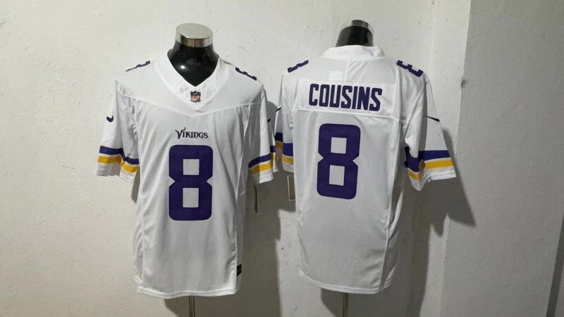 Minnesota Vikings #8 Kirk Cousins Football Jersey football jersey product view 1