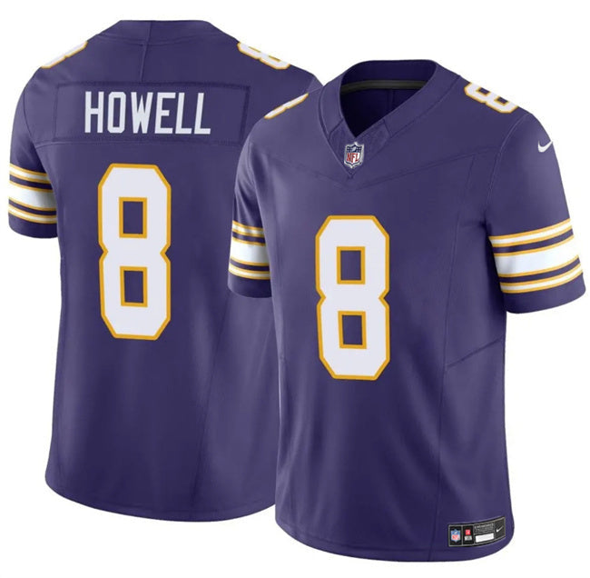 Minnesota Vikings #8 Sam Howell Purple 2023 F.U.S.E. Throwback Vapor Untouchable Football Jersey football jersey product view 1