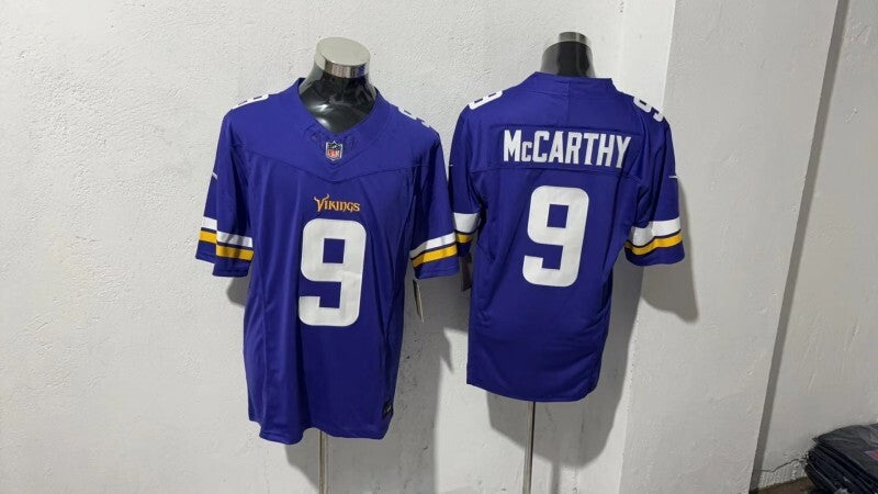 Minnesota Vikings #9 J.J. McCarthy Style 3 Football Jersey football jersey product view 1