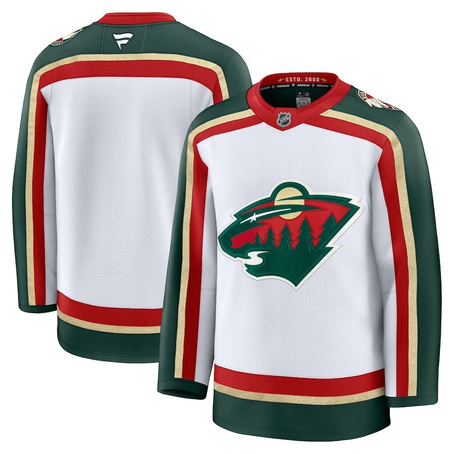 Minnesota Wild Fanatics 25th Anniversary Premium Jersey - White Hockey Jersey hockey jersey product view 1