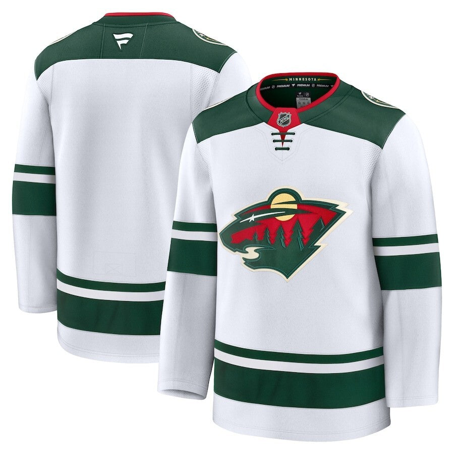 Minnesota Wild Fanatics Away Premium Jersey - White Hockey Jersey hockey jersey product view 1