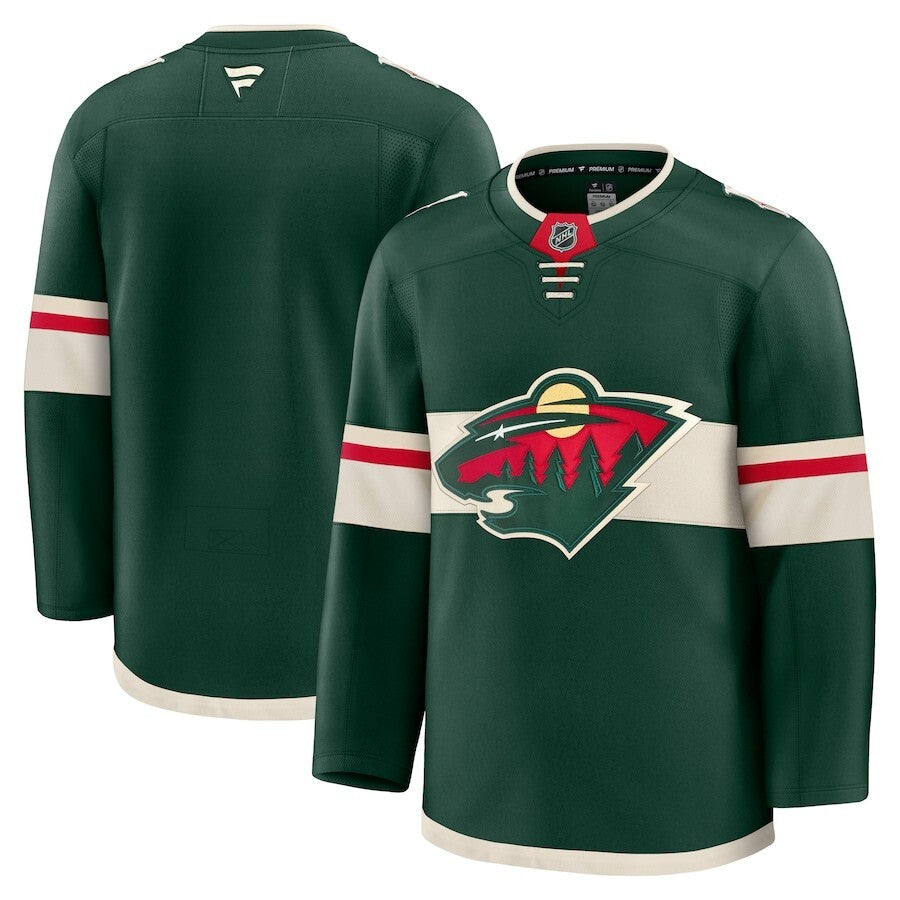Minnesota Wild Fanatics Home Premium Jersey - Green Hockey Jersey hockey jersey product view 1