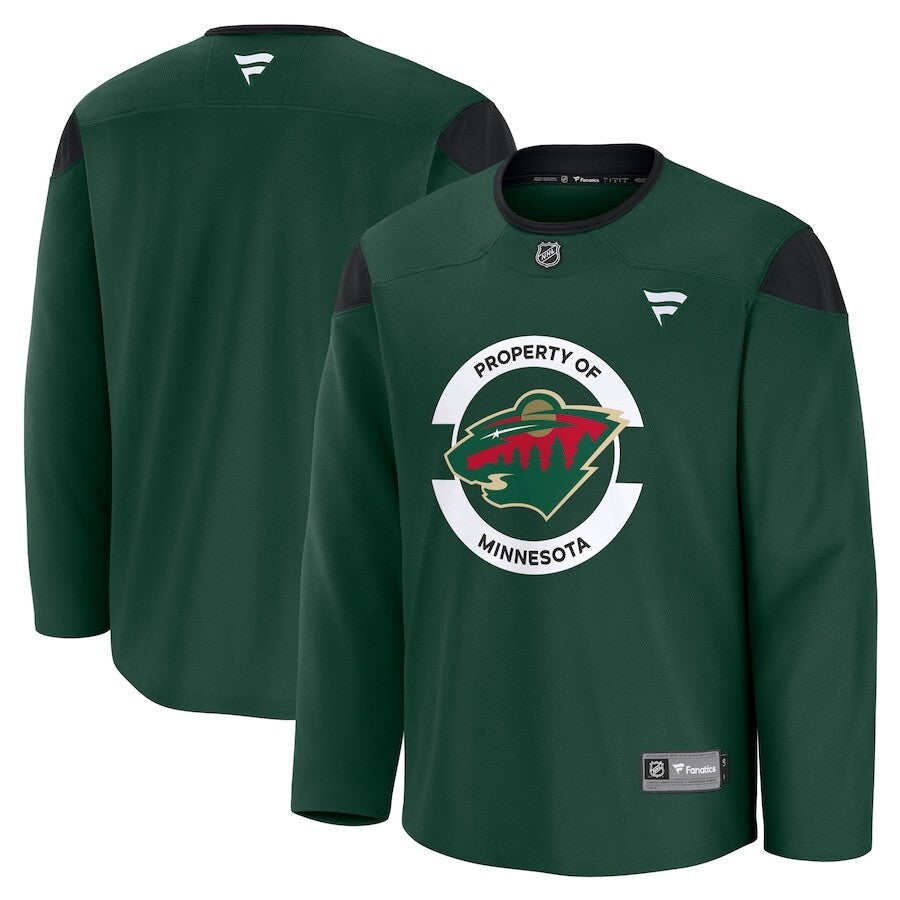 Minnesota Wild Fanatics Team Practice Jersey - Green Hockey Jersey hockey jersey product view 1