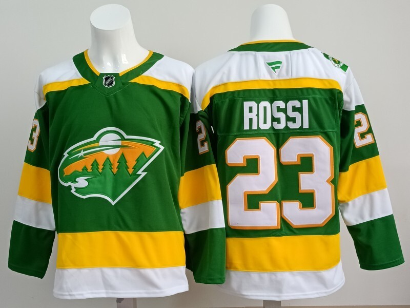 Minnesota Wild #23 Marco Rossi Hockey Jersey hockey jersey product view 1