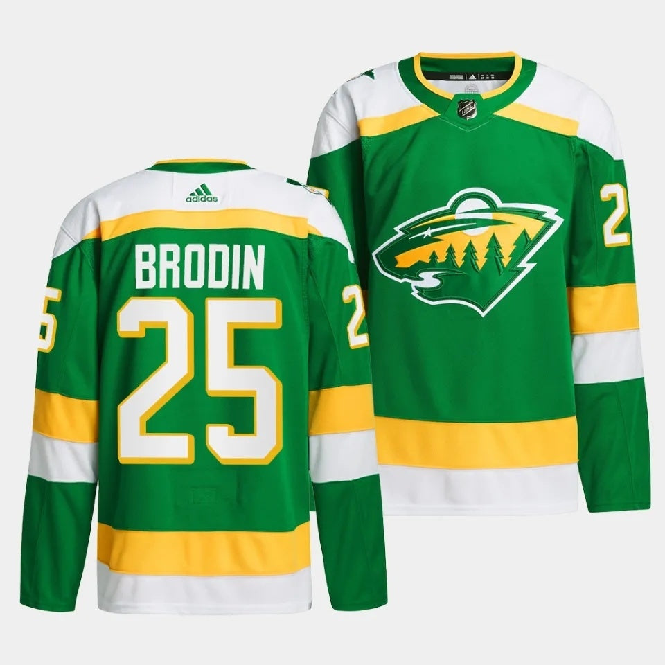 Minnesota Wild #25 Jonas Brodin 2023-24 The 78s Alternate Green Jersey Hockey Jersey hockey jersey product view 1