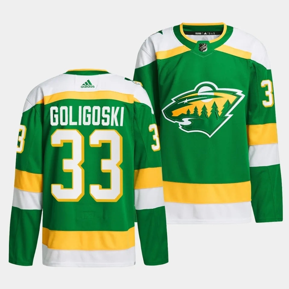 Minnesota Wild #33 Alex Goligoski 2023-24 The 78s Alternate Green Jersey Hockey Jersey hockey jersey product view 1