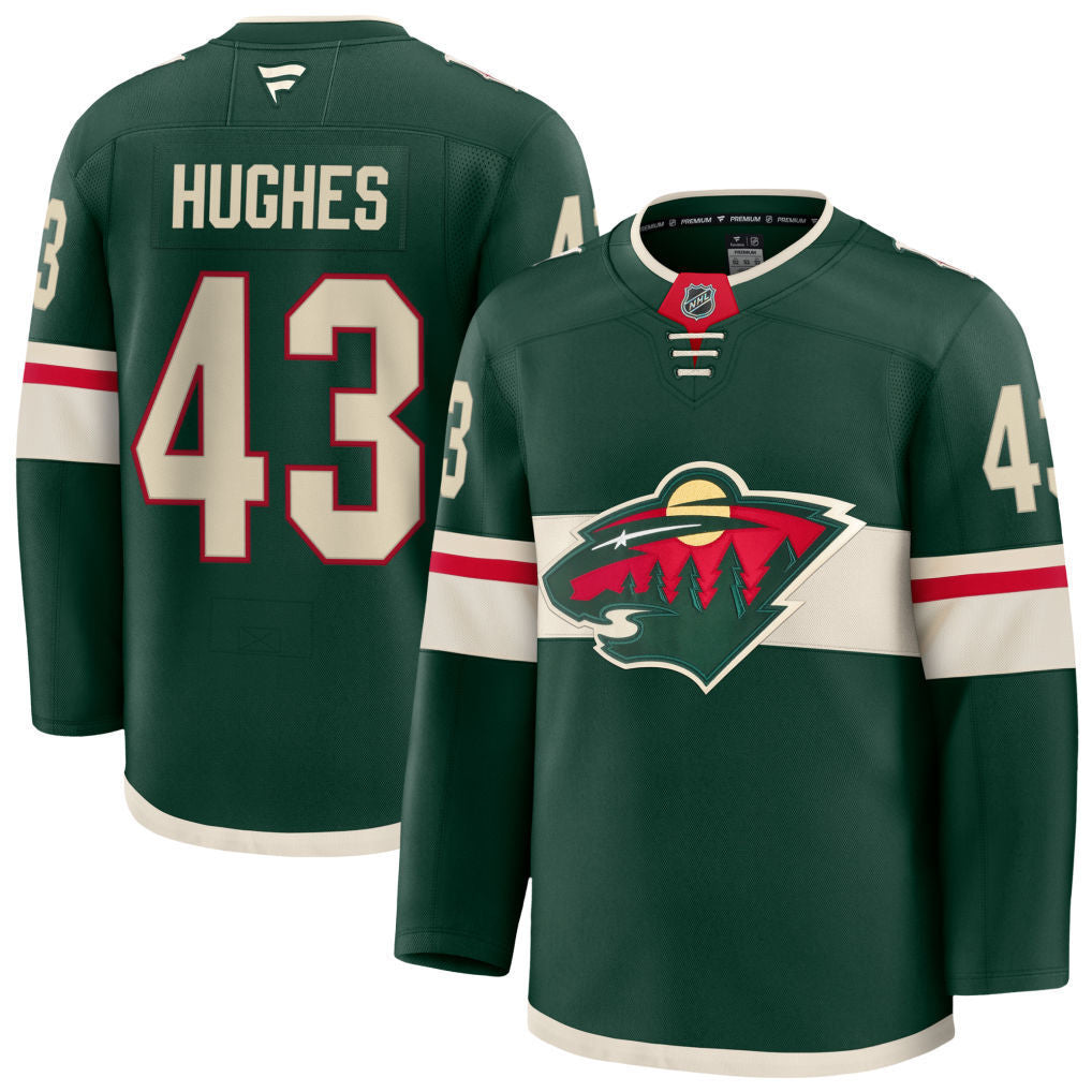 Minnesota Wild #43 Quinn Hughes Style 3 Hockey Jersey hockey jersey product view 1