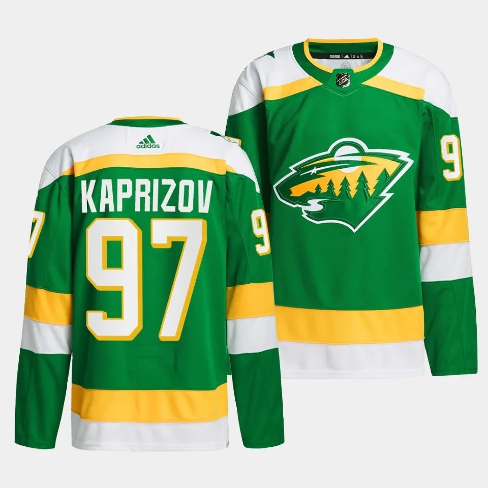 Minnesota Wild #97 Kirill Kaprizov 2023-24 The 78s Alternate Green Jersey Hockey Jersey hockey jersey product view 1