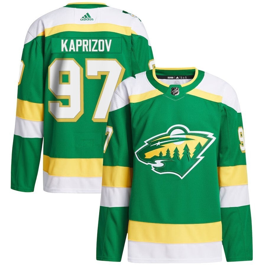 Minnesota Wild #97 Kirill Kaprizov 202324 Alternate Primegreen Authentic Player Jersey - Green hockey jersey product view 1