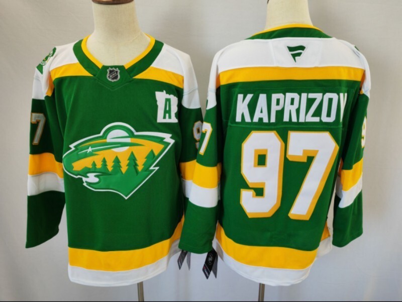 Minnesota Wild #97 Kirill Kaprizov Ducks Style 1 Hockey Jersey hockey jersey product view 1