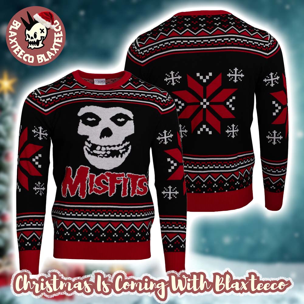 Misfits Crimson Ugly Christmas Sweater Unisex T-shirt, Sweatshirt, Hoodie, Long Sleeve Tee - T-Shirt, Sweatshirt, Hoodie