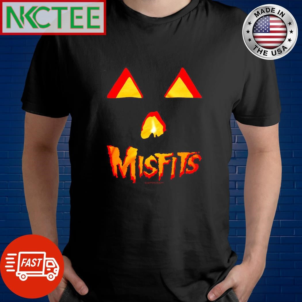 Misfits Jack-O-lantern Halloween Logo shirt Unisex T-shirt, Sweatshirt, Hoodie, Long Sleeve Tee - T-Shirt, Sweatshirt, Hoodie