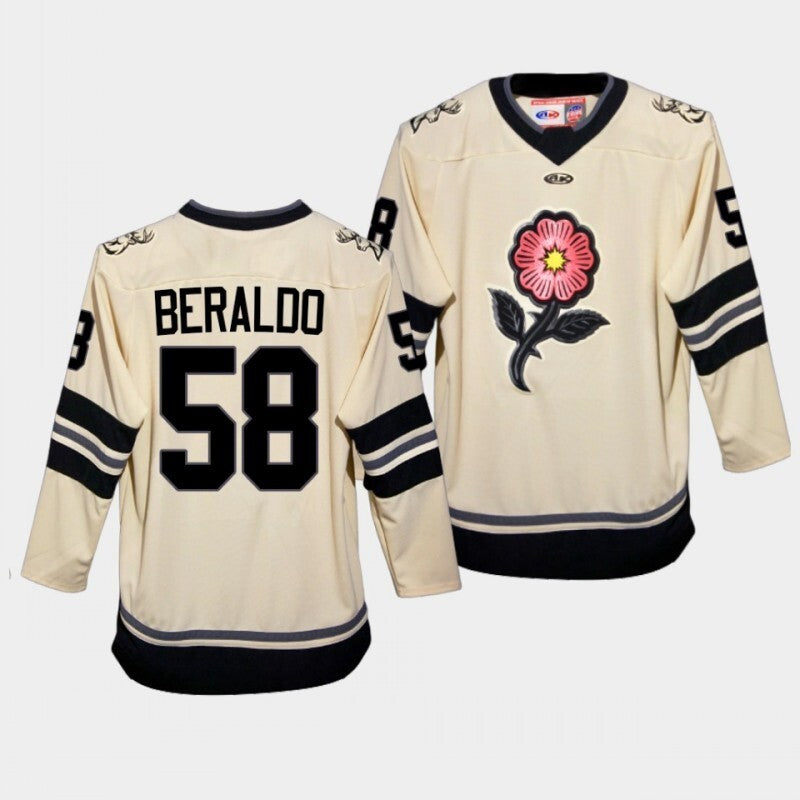 Mit #58 Adrien Beraldo 2022 Third Gray College Football Jersey football jersey product view 1