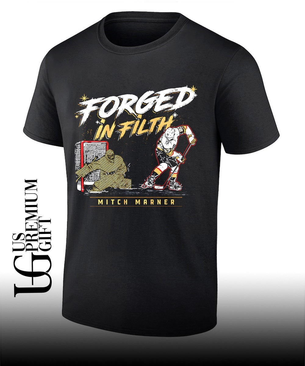 Mitch Marner Forged In Filth Carter Hart Vegas Golden Knights hockey 2026 NHL shirt Unisex T-shirt, Sweatshirt, Hoodie, Long Sleeve Tee - T-Shirt, Sweatshirt, Hoodie