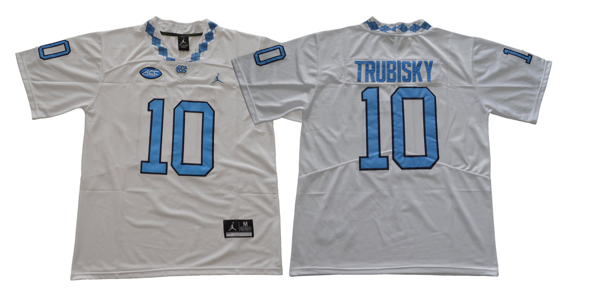 Mitch Trubisky 10 White College Football Jersey football jersey product view 1