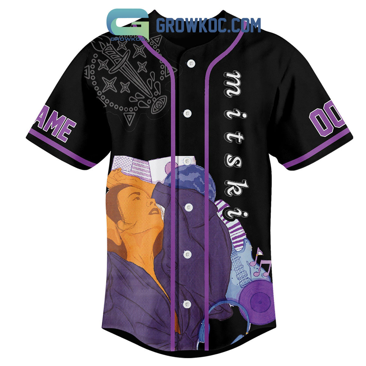 Mitski I Cry At The Start Of Every Movie Personalized Baseball Jersey baseball jersey product view 2