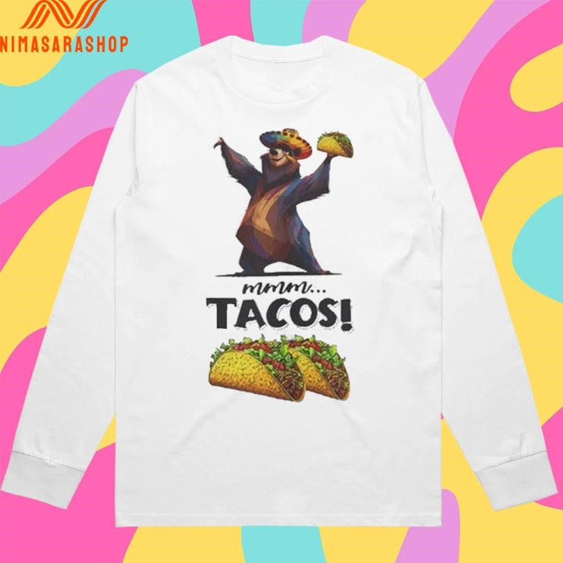 Mmm Tacos Bear - Adult & Kids T-Shirts, Sweatshirts & Hoodies apparel design preview 3