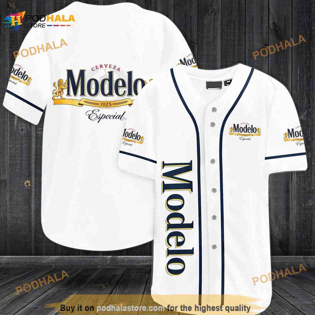 Modelo Cerveza Beer 3D Baseball Jersey baseball jersey product view 1