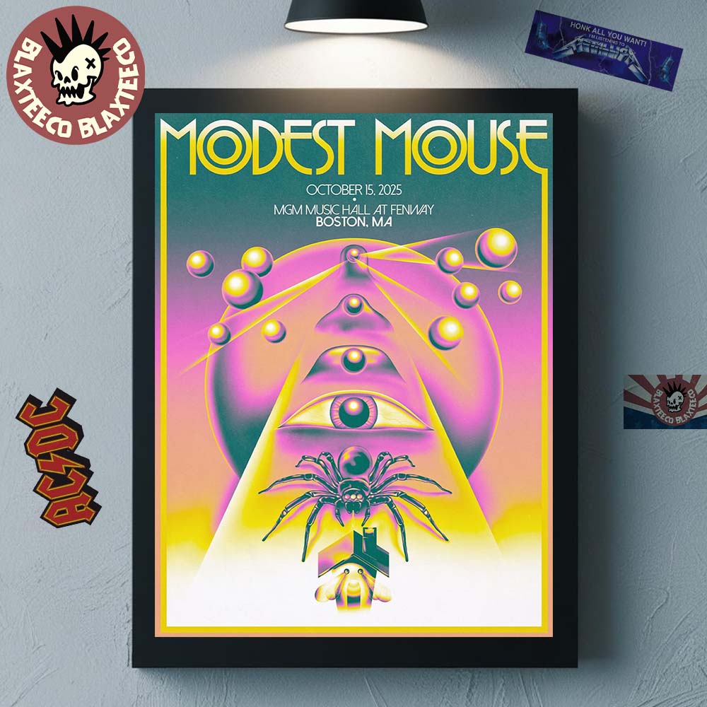 Modest Mouse Boston MA 2025 Gig Poster At MGM Music Hall At Fenway On October 15 2025 Home Decor Poster Canvas - T-Shirt, Sweatshirt, Hoodie