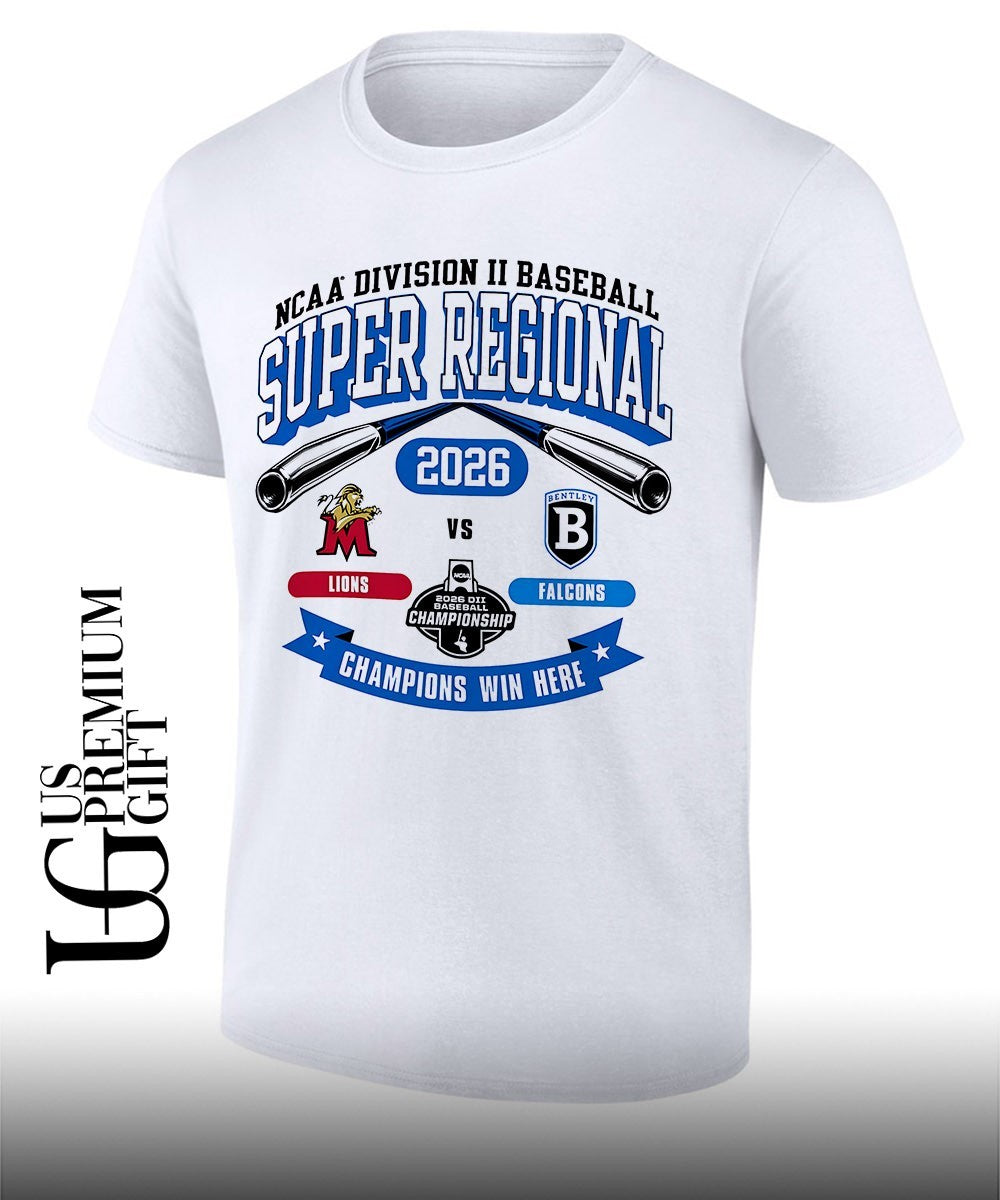 Molloy Lions and Bentley Falcons Division II Baseball Super Regional 2026 Champions Win Here shirt - T-Shirt, Sweatshirt, Hoodie