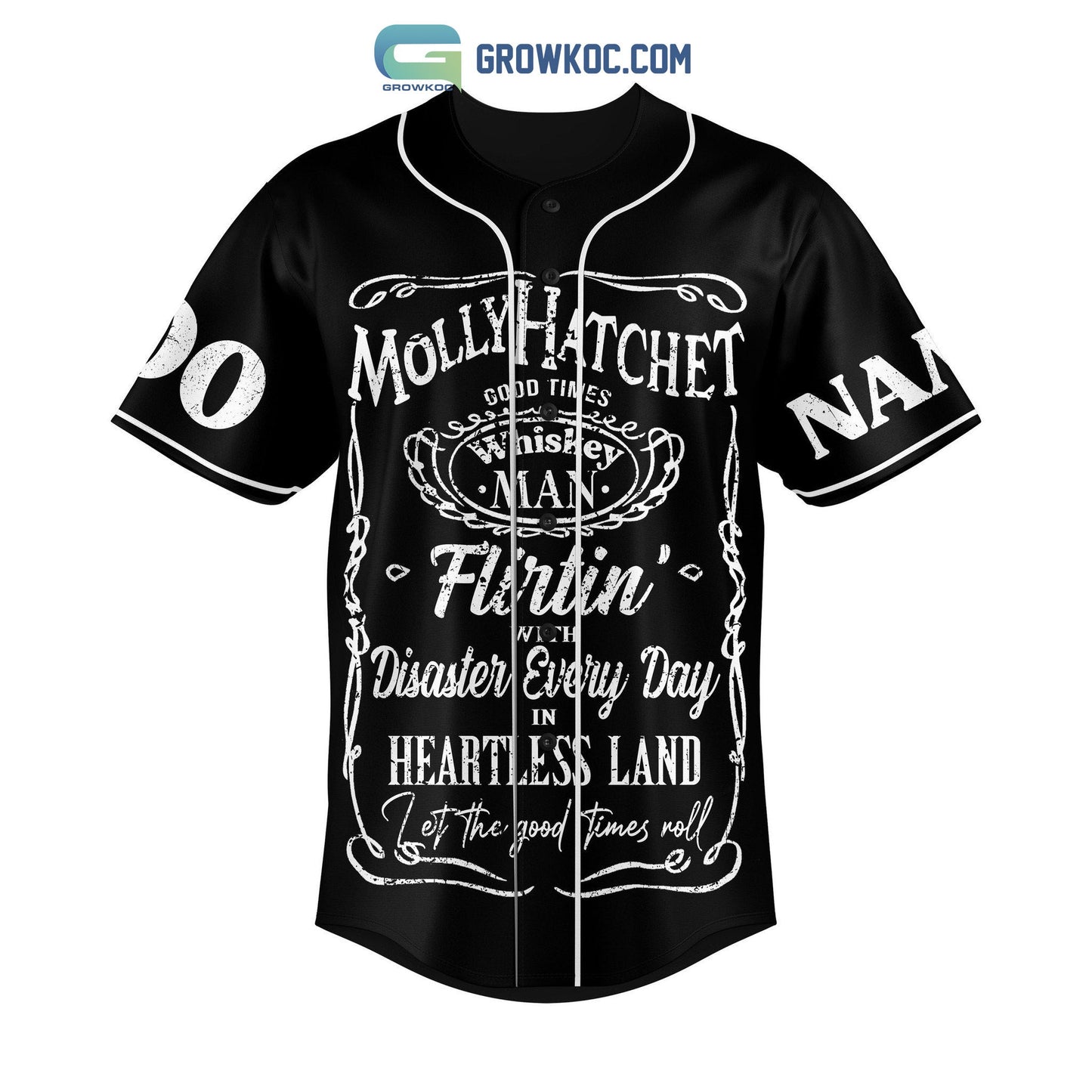 Molly Hatchet Flirtin With Disaster Every Day Personalized Baseball Jersey baseball jersey product view 2