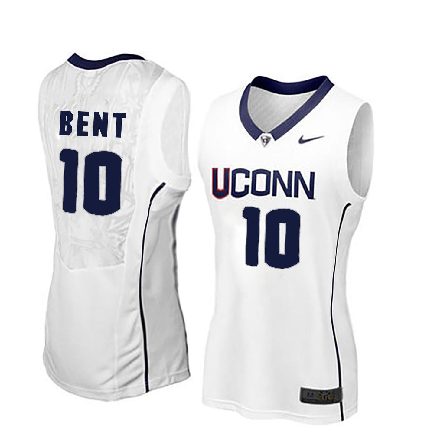 Molly Bent 10 Women White College Football Jersey football jersey product view 1