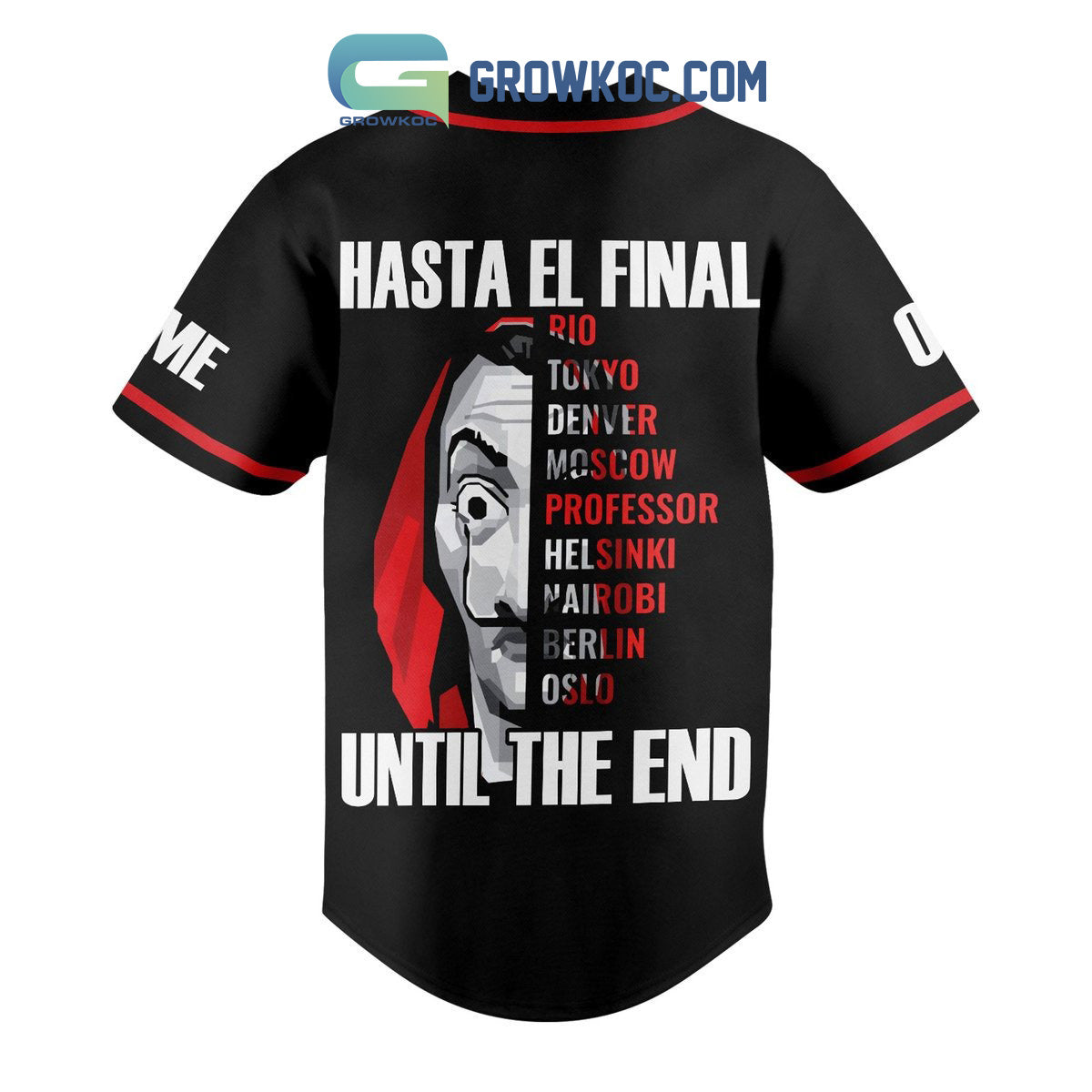 Money Heist La Casa De Papel Personalized Baseball Jersey baseball jersey product view 3