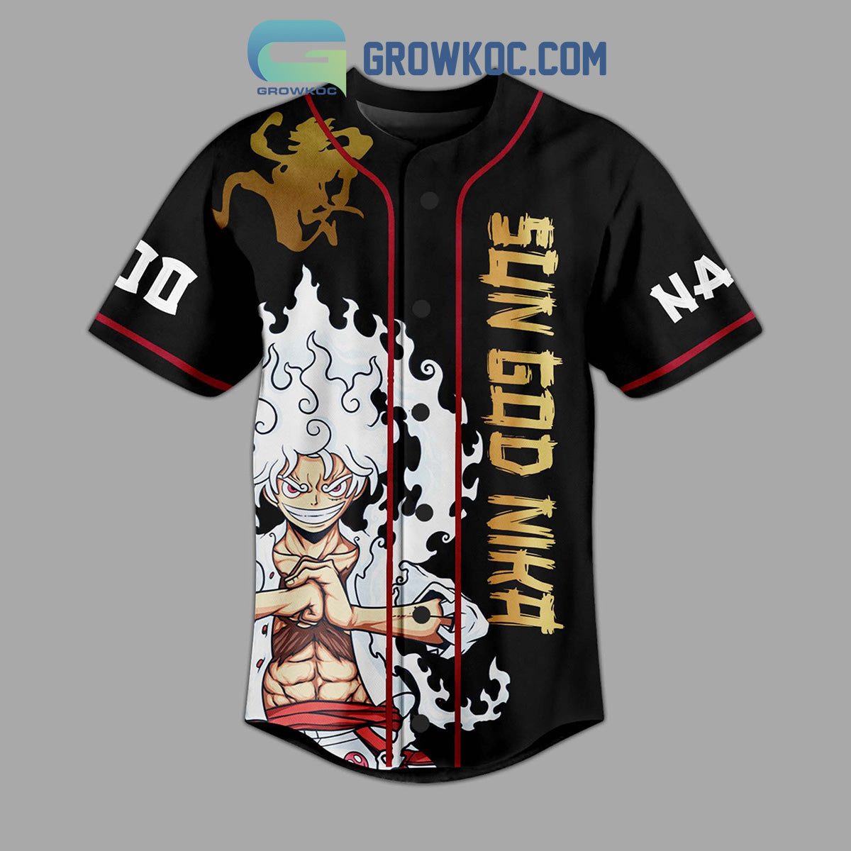 Monkey D Luffy Sun God Nika Personalized Baseball Jersey baseball jersey product view 2