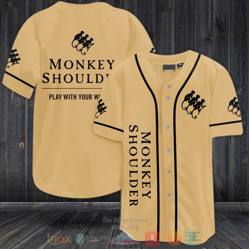 Monkey Shoulder Play with your whisky Baseball shirt baseball jersey product view 1