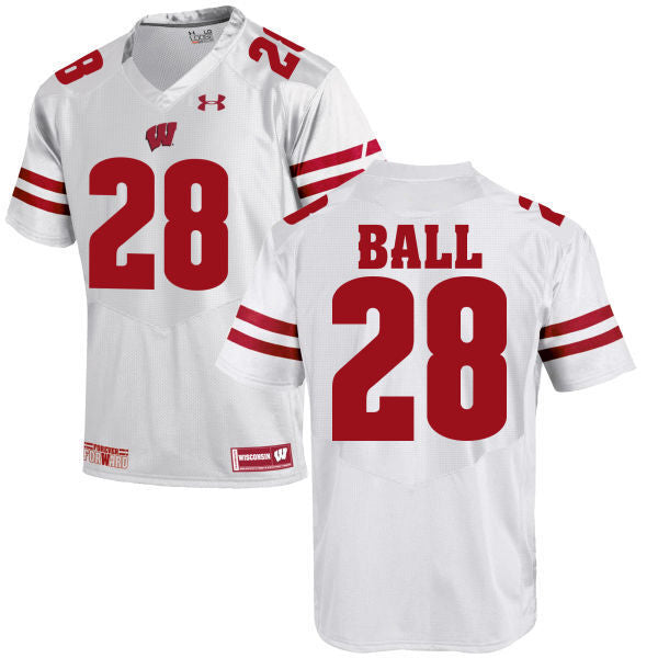 Montee Ball 28 White College Football Jersey football jersey product view 1