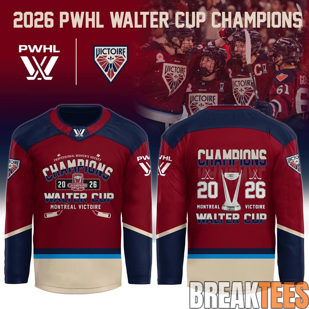 Montreal Victoire PWHL Champions 2026 Jersey Limited Edition sports jersey product view 1