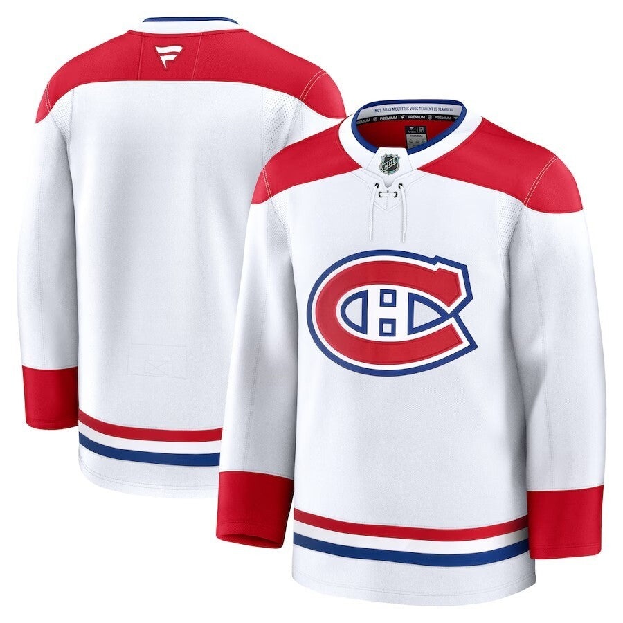 Montreal Canadiens Fanatics Away Premium Jersey - White Hockey Jersey hockey jersey product view 1