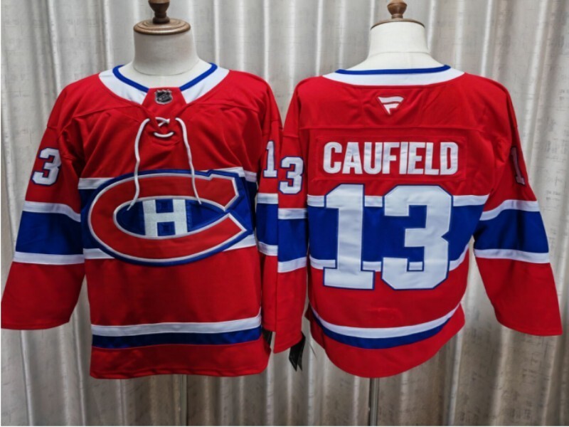 Montreal Canadiens #13 Cole Caufield Canada Style 1 Hockey Jersey hockey jersey product view 1