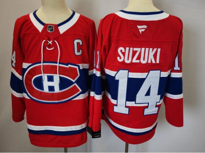 Montreal Canadiens #14 Nicholas Suzuki Canada Style 1 Hockey Jersey hockey jersey product view 1