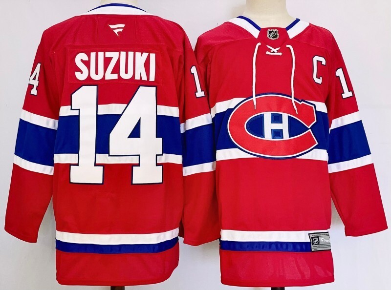 Montreal Canadiens #14 Nicholas Suzuki Style 1 Hockey Jersey hockey jersey product view 1