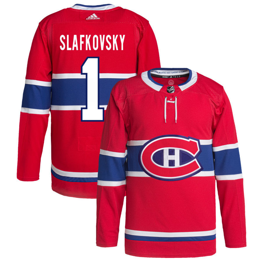 Montreal Canadiens #1 Juraj Slafkovsky Hockey Jersey hockey jersey product view 1