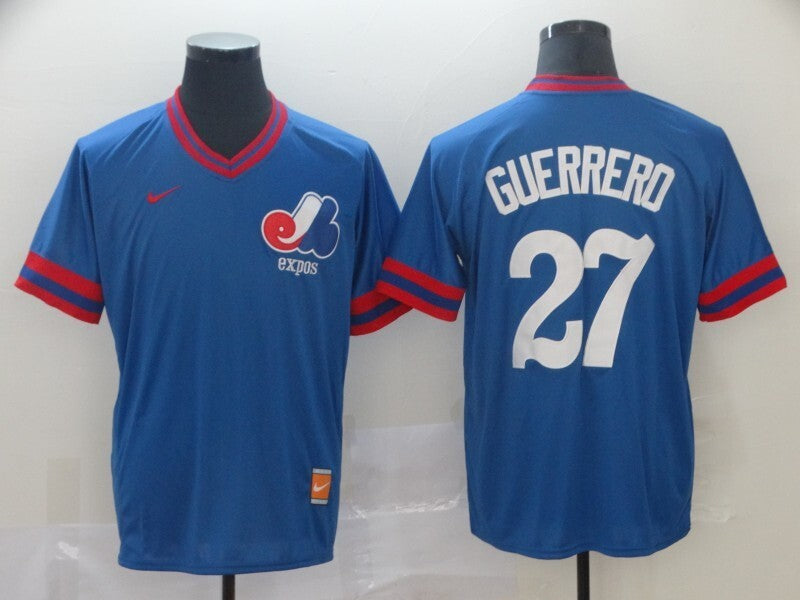 Montreal Expos #27 Vladimir Guerrero Baseball Jersey baseball jersey product view 1